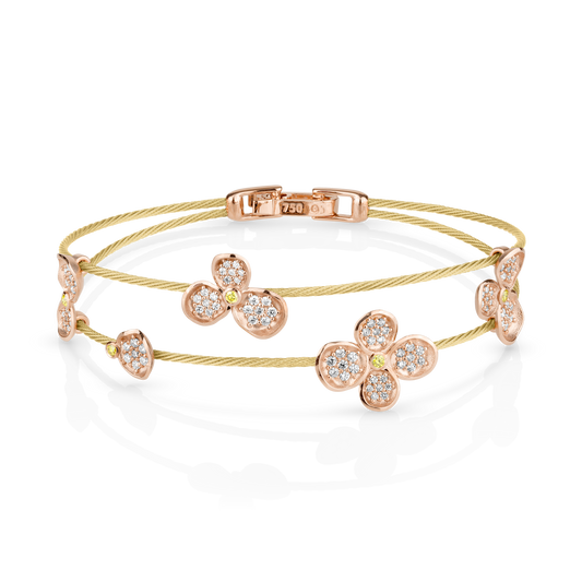 Forget Me Not Double Wire Bracelet