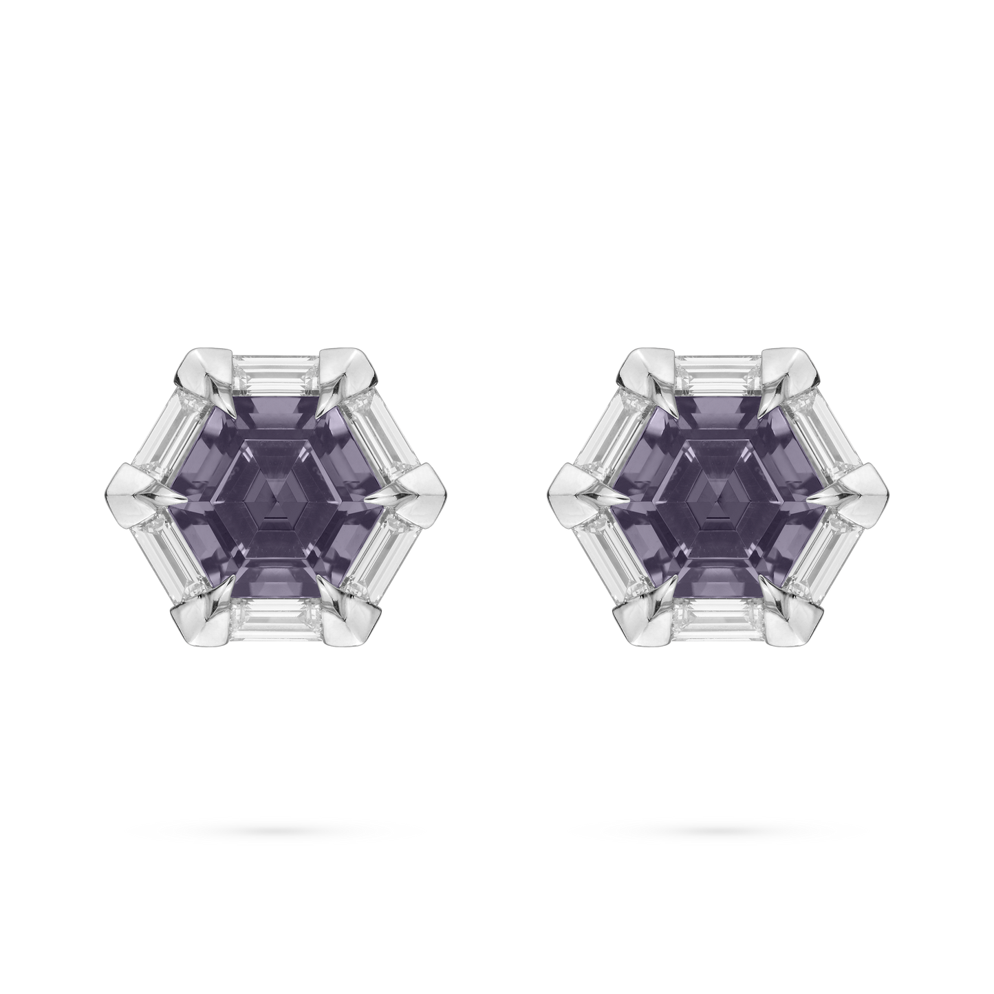 Moderne Precious Hex Stud Earrings