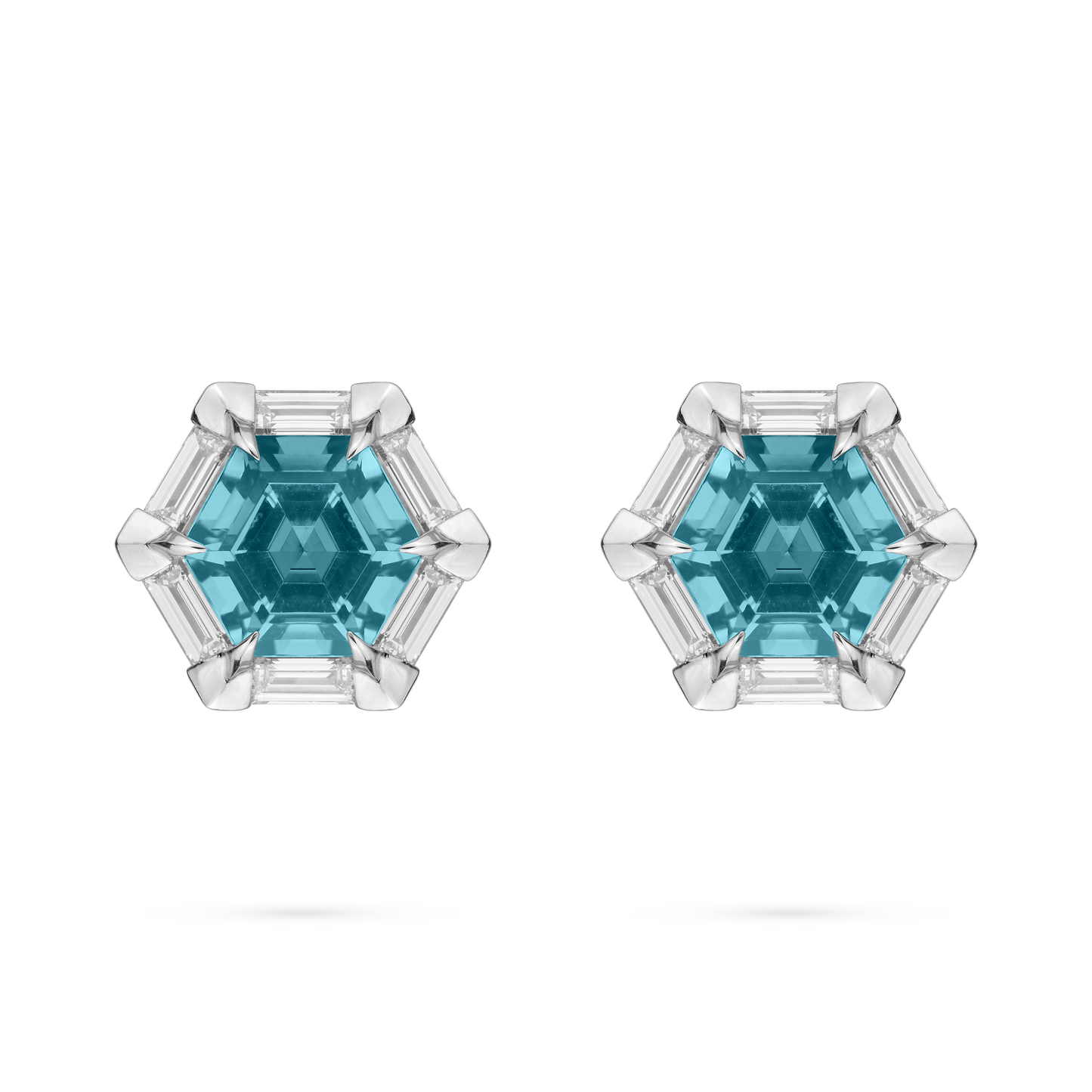 Moderne Precious Hex Stud Earrings