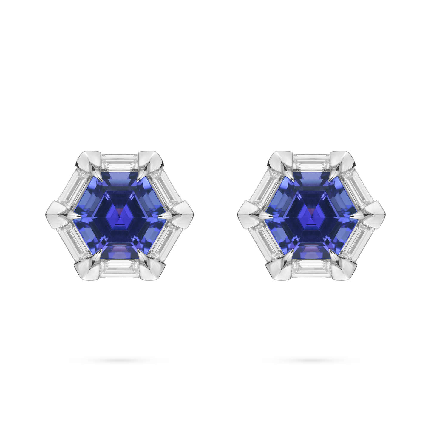 Moderne Precious Hex Stud Earrings