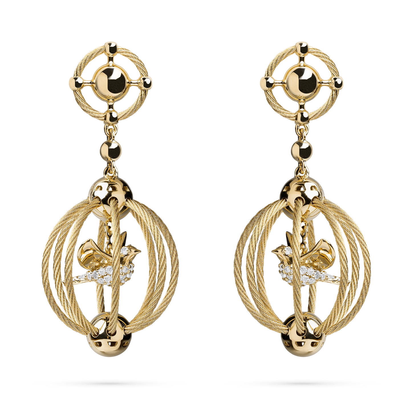 Bird Cage Drop Earrings