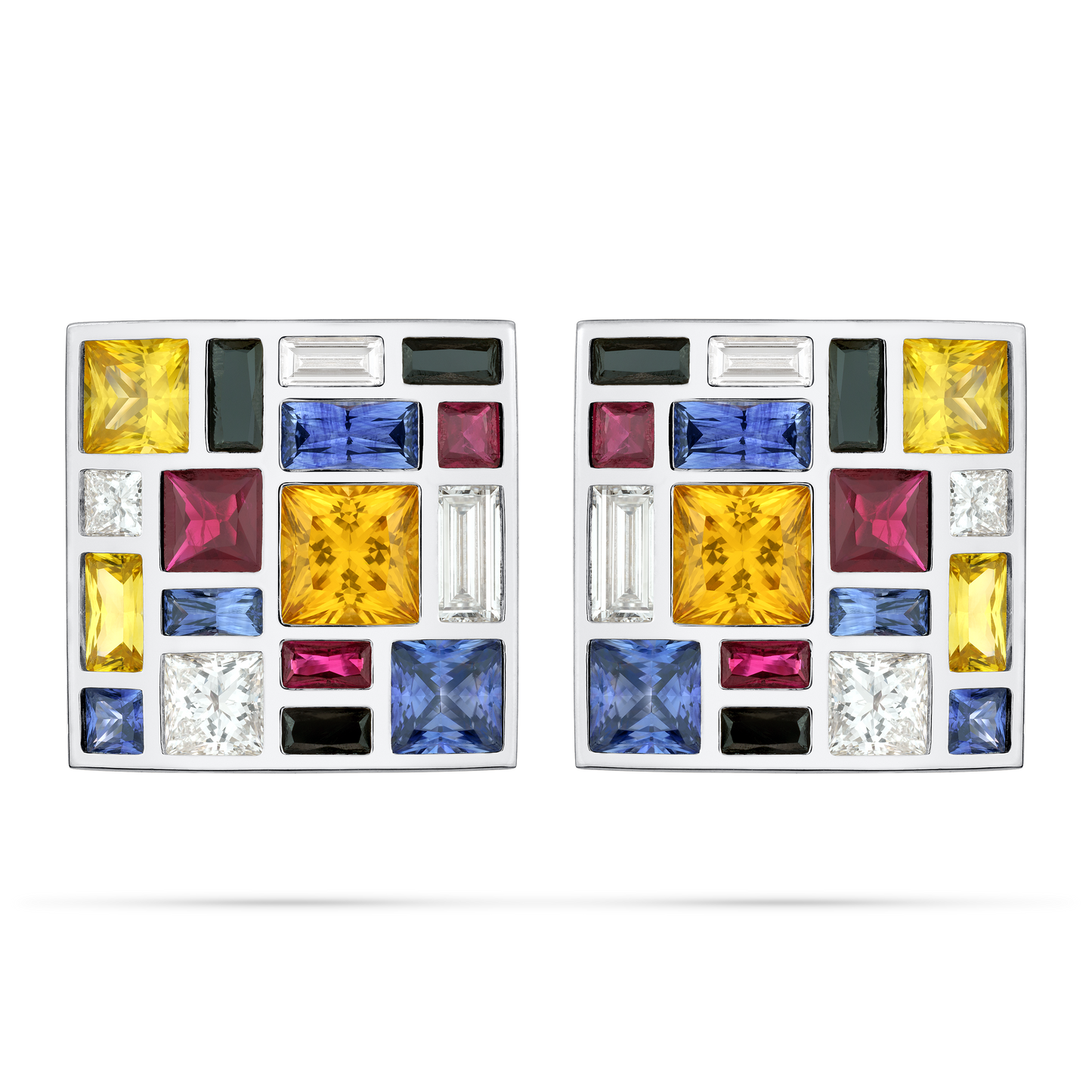 De Stijl Clip Earrings