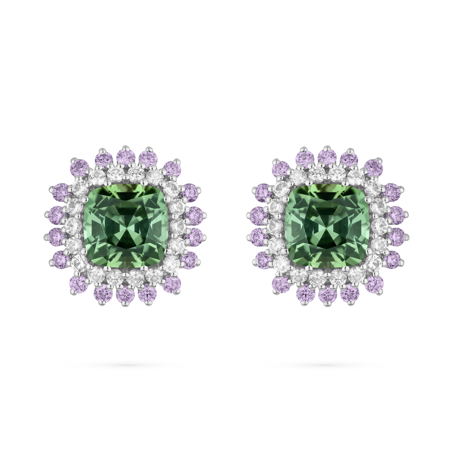 Precious Pinpoint Cushion Stud Earrings