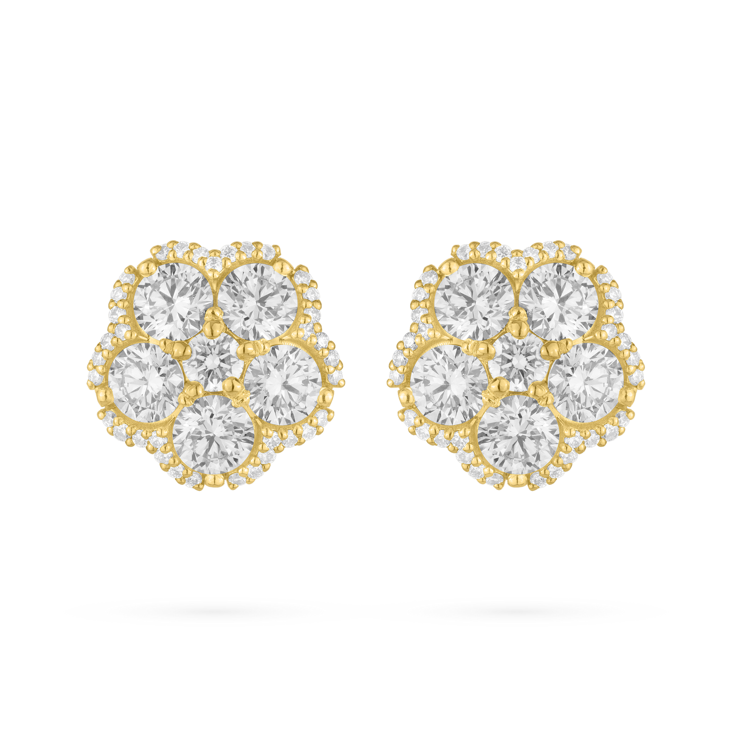 gold diamond stud earrings