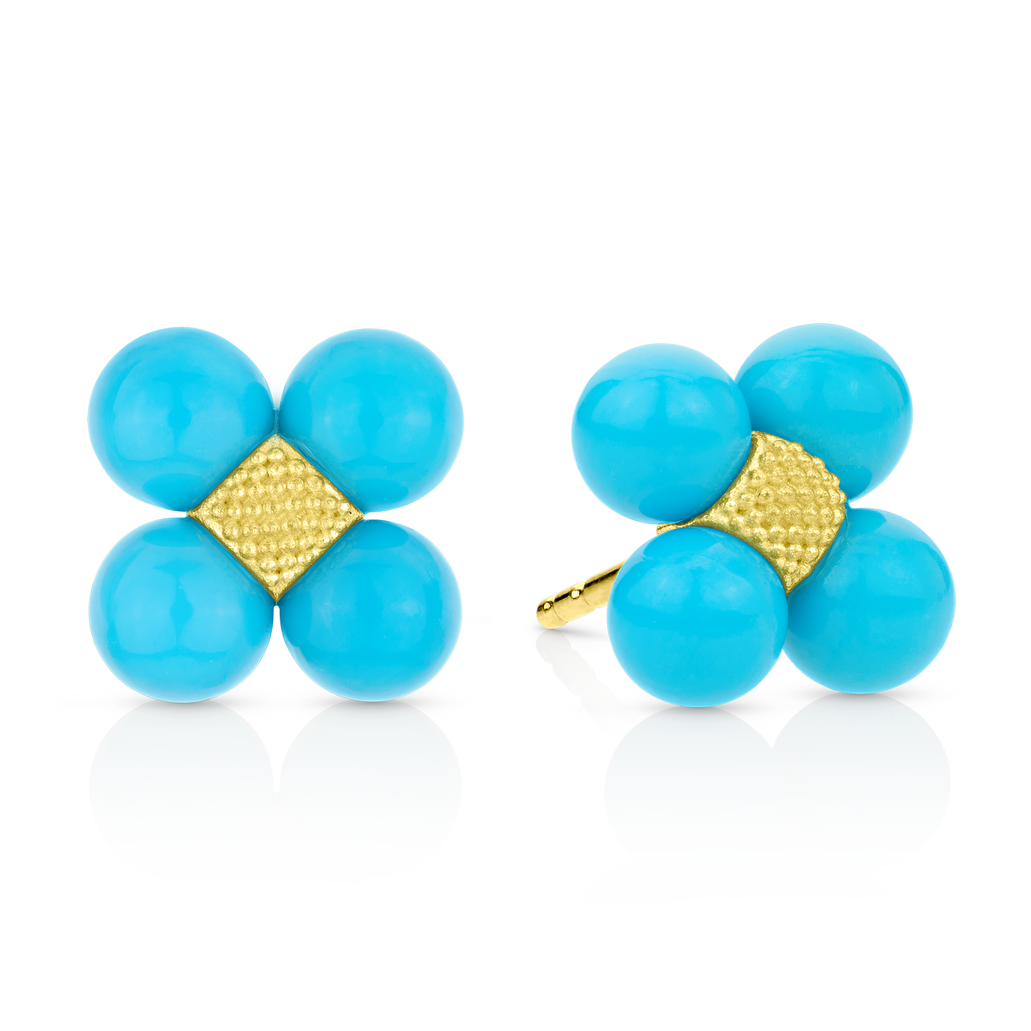 Turquoise Sequence Stud Earrings