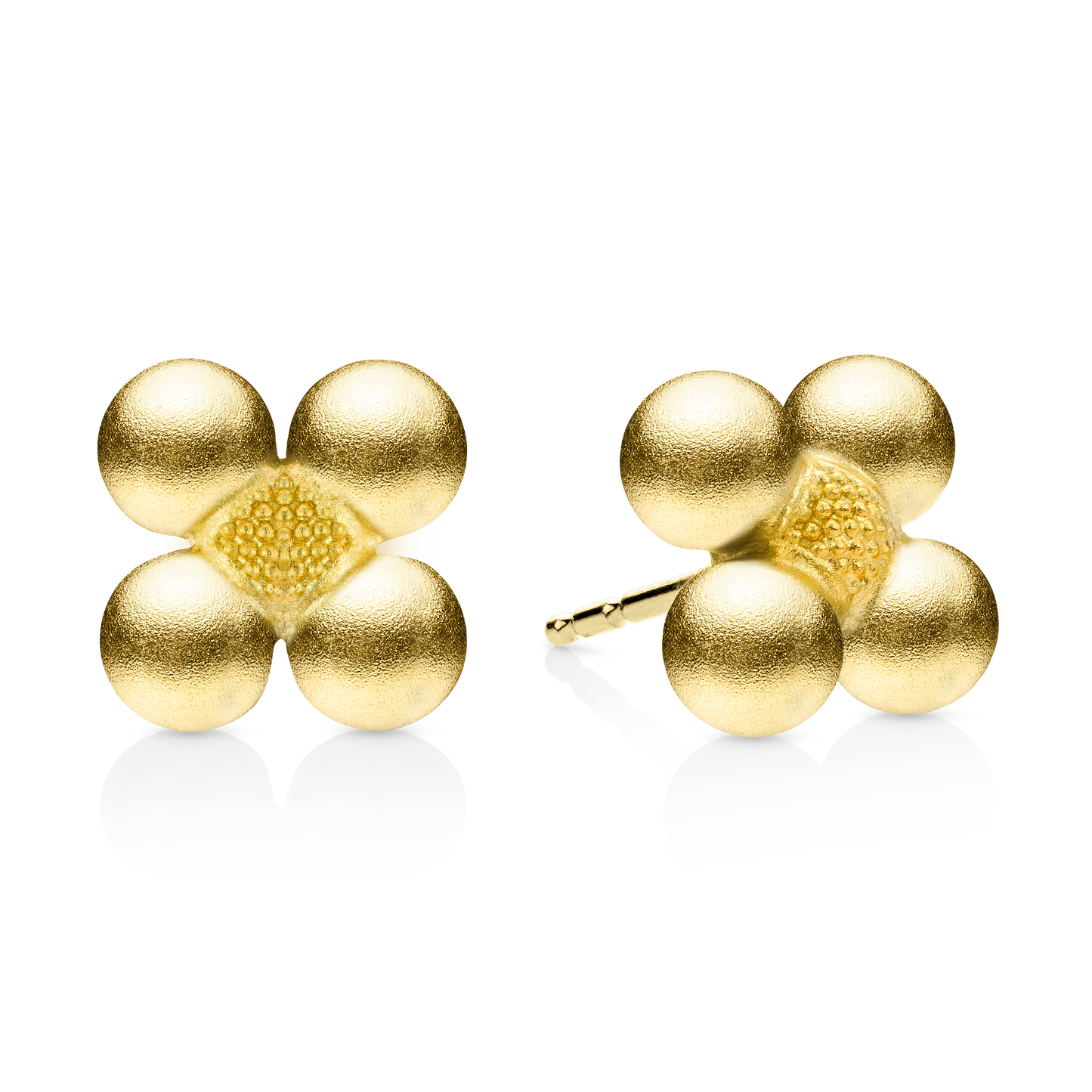 Golden Sequence Stud Earrings