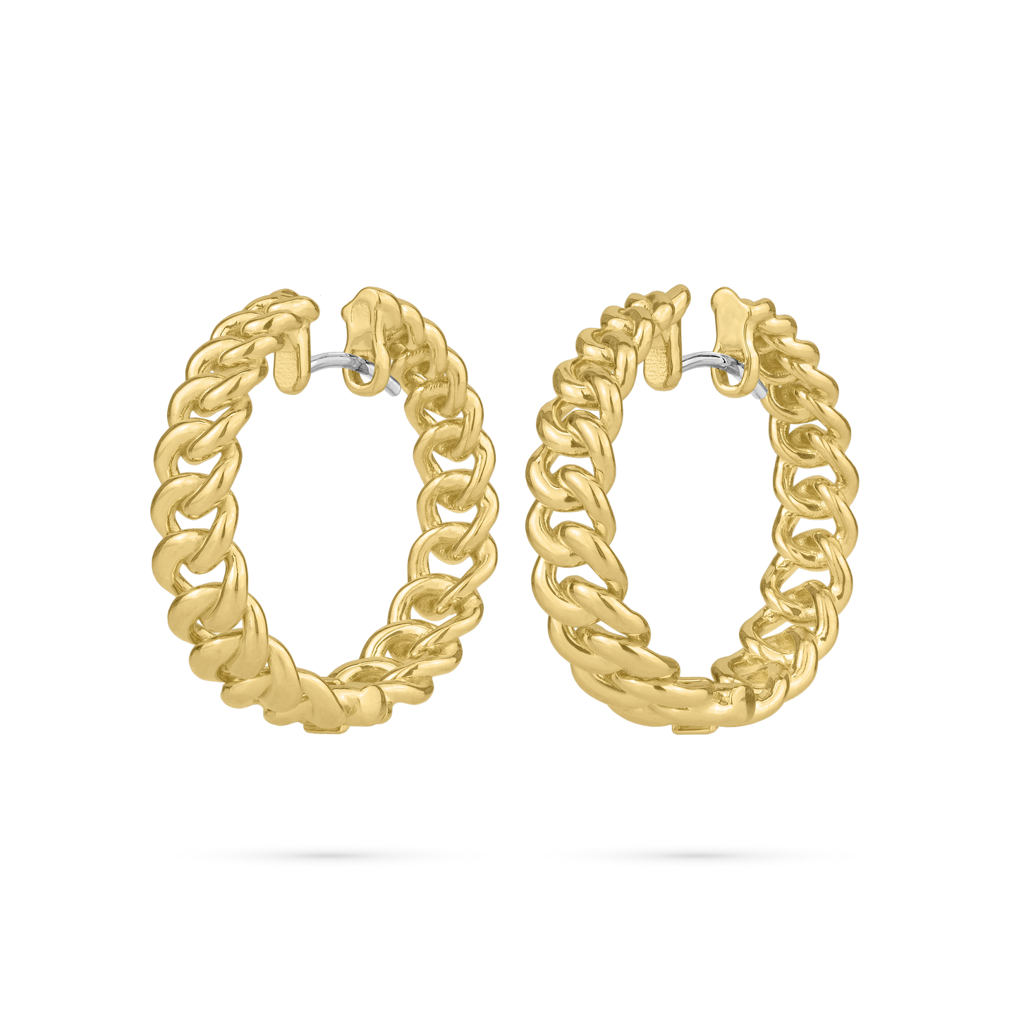 Cuban Chain Hoop Earrings