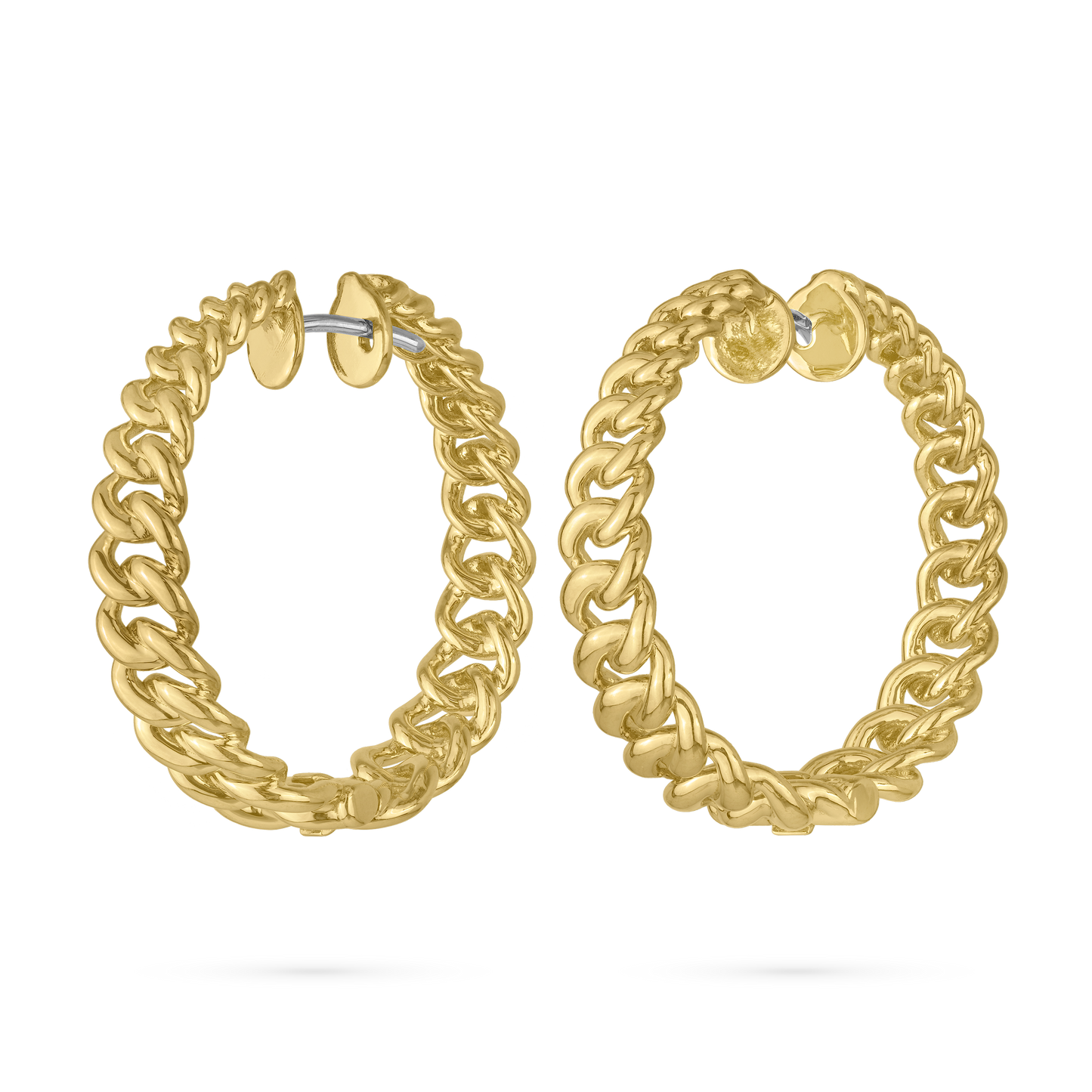 Cuban Chain Hoop Earrings