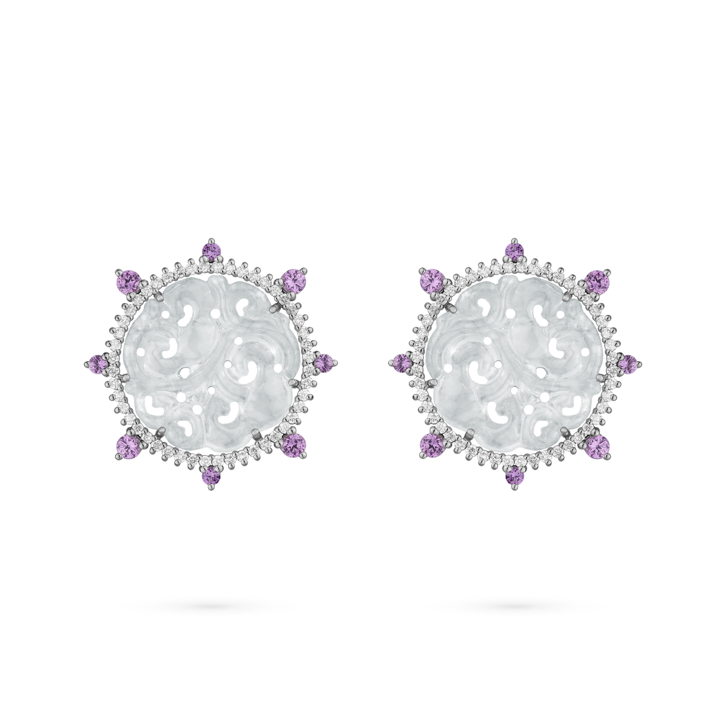 Jade stud earrings