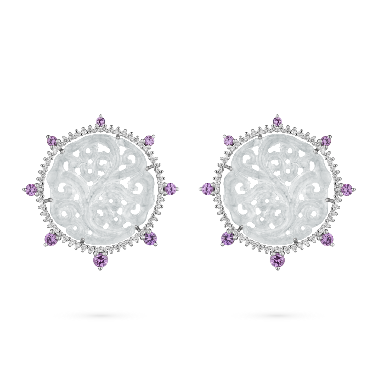 jade stud earrings