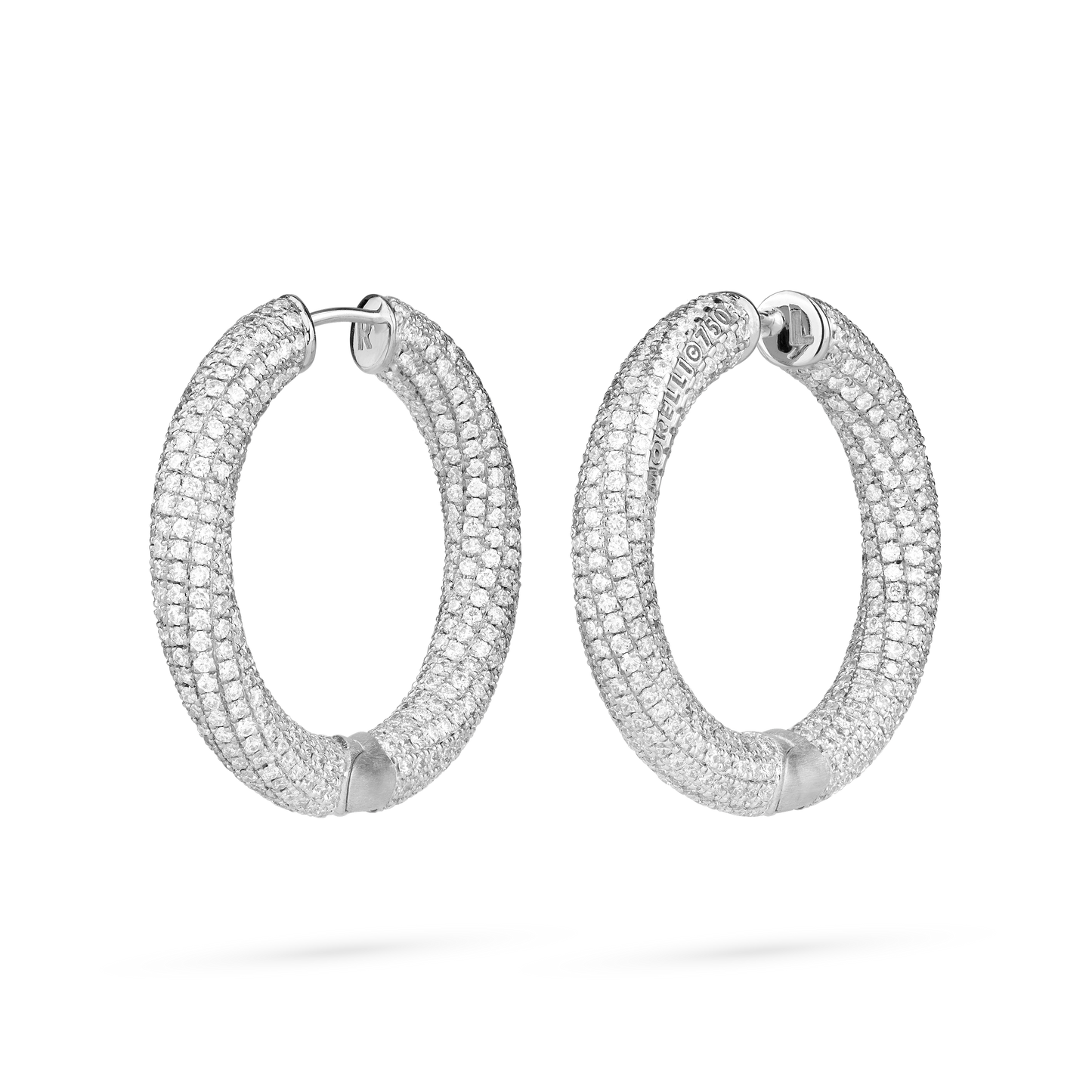 Ultimate Pave Diamond Hoop Earrings