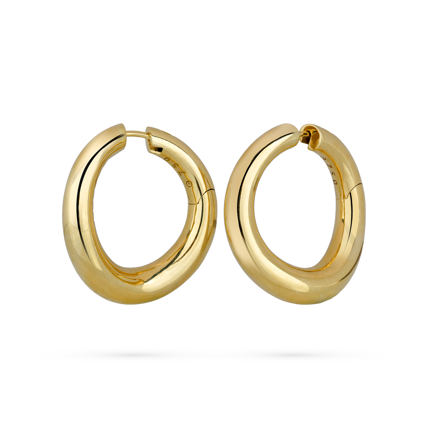 Ultimate Gold Tapered Wavy Hoop Earrings