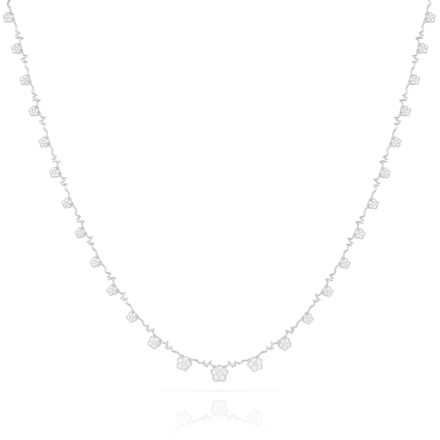 floral diamond necklace