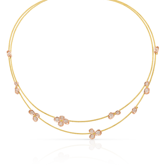 Forget Me Not Double Wire Necklace