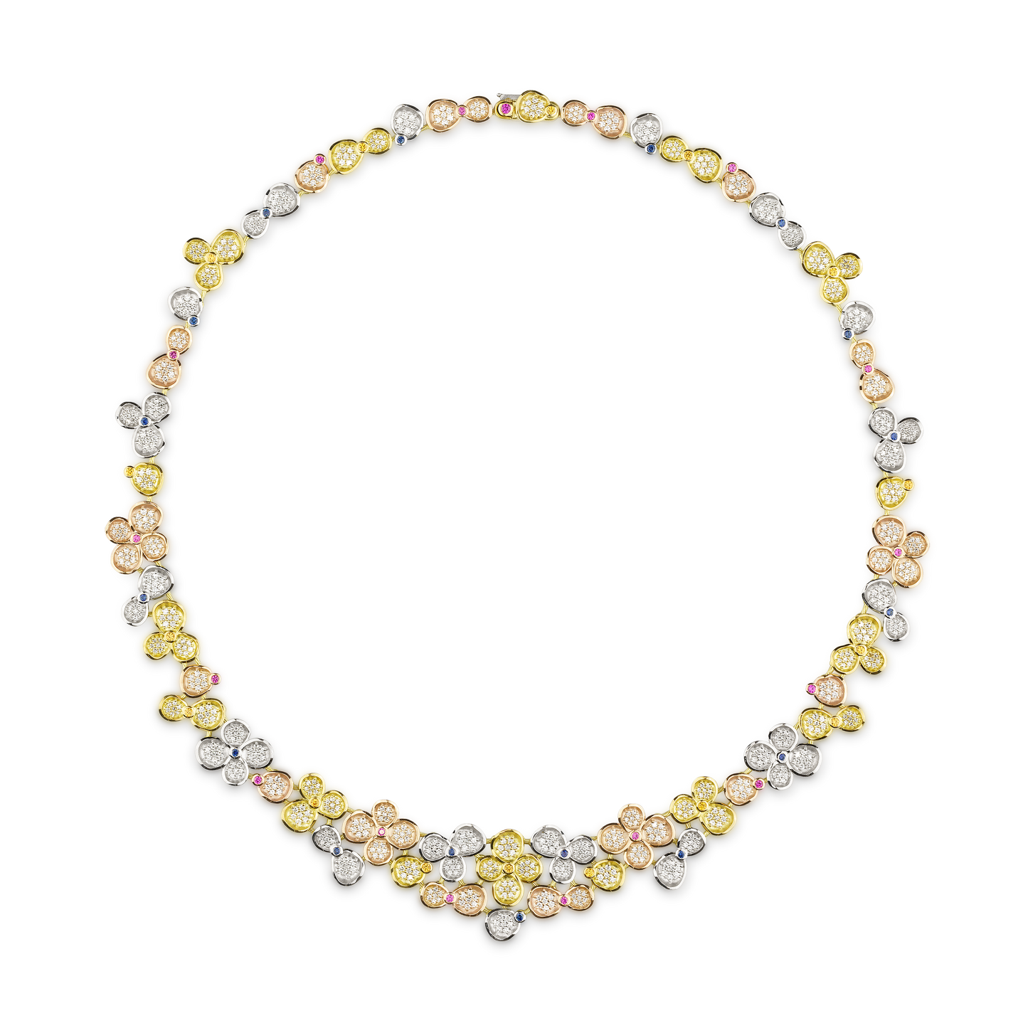 Diamond Floral Necklace