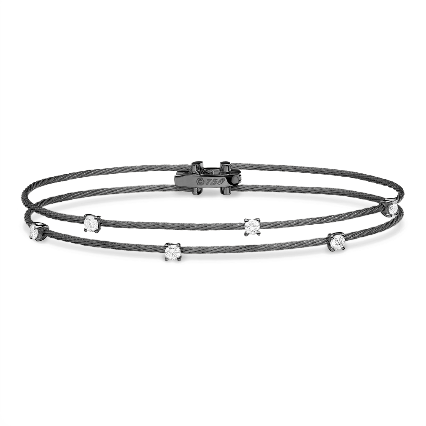 Double Unity Bracelet With 6 Diamonds