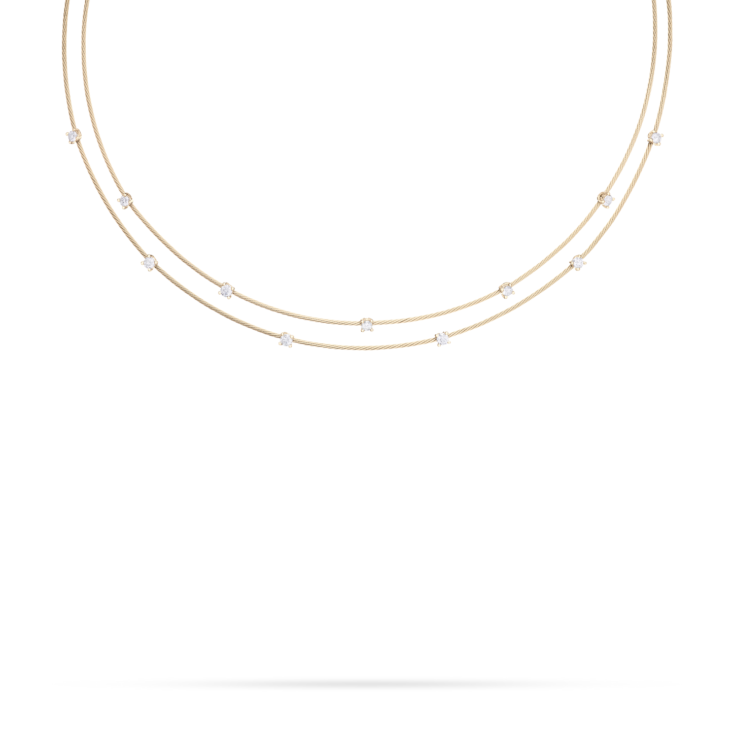 Double Unity Necklace With 11 Diamonds Small