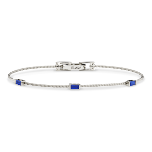 Unity Wire Bracelet With Baguettes