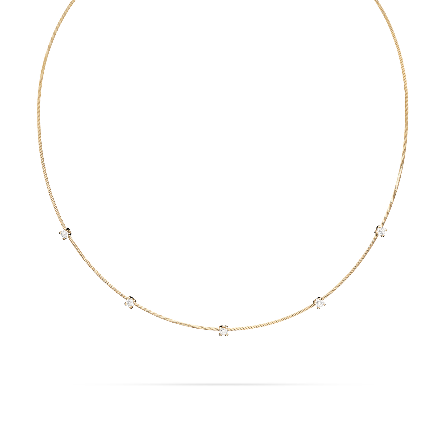 Single Unity Necklace With 5 Diamonds