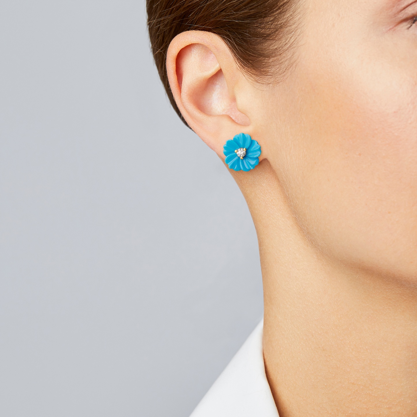 Turquoise Posy Stud Earrings