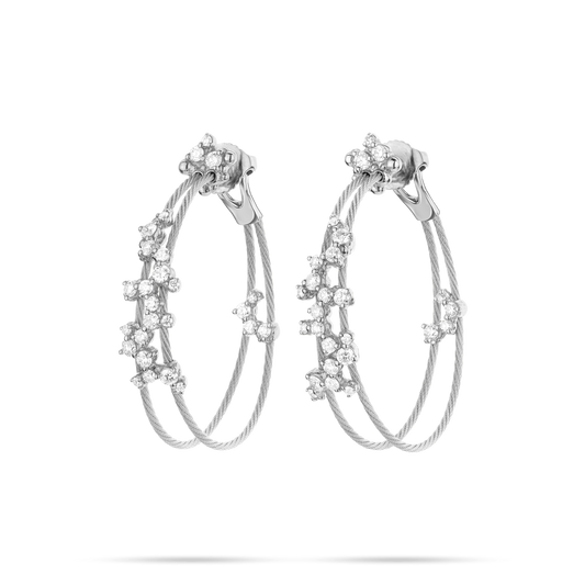 Double Unity Confetti Hoop Earrings Small