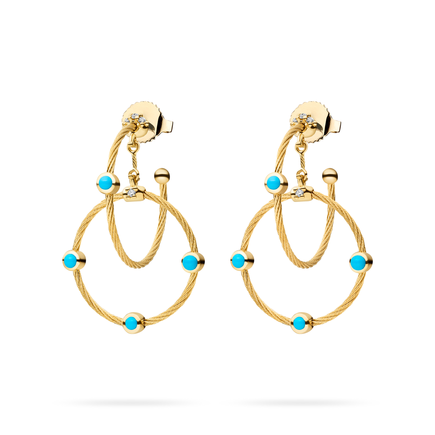 Double Unity Rain Chain Earrings