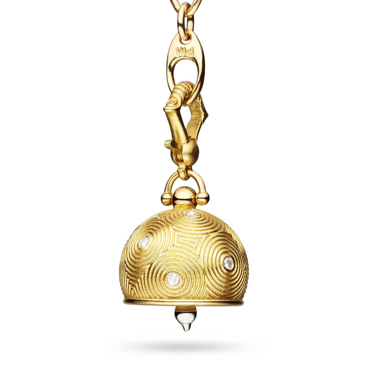 Droplet Meditation Bell With Diamonds