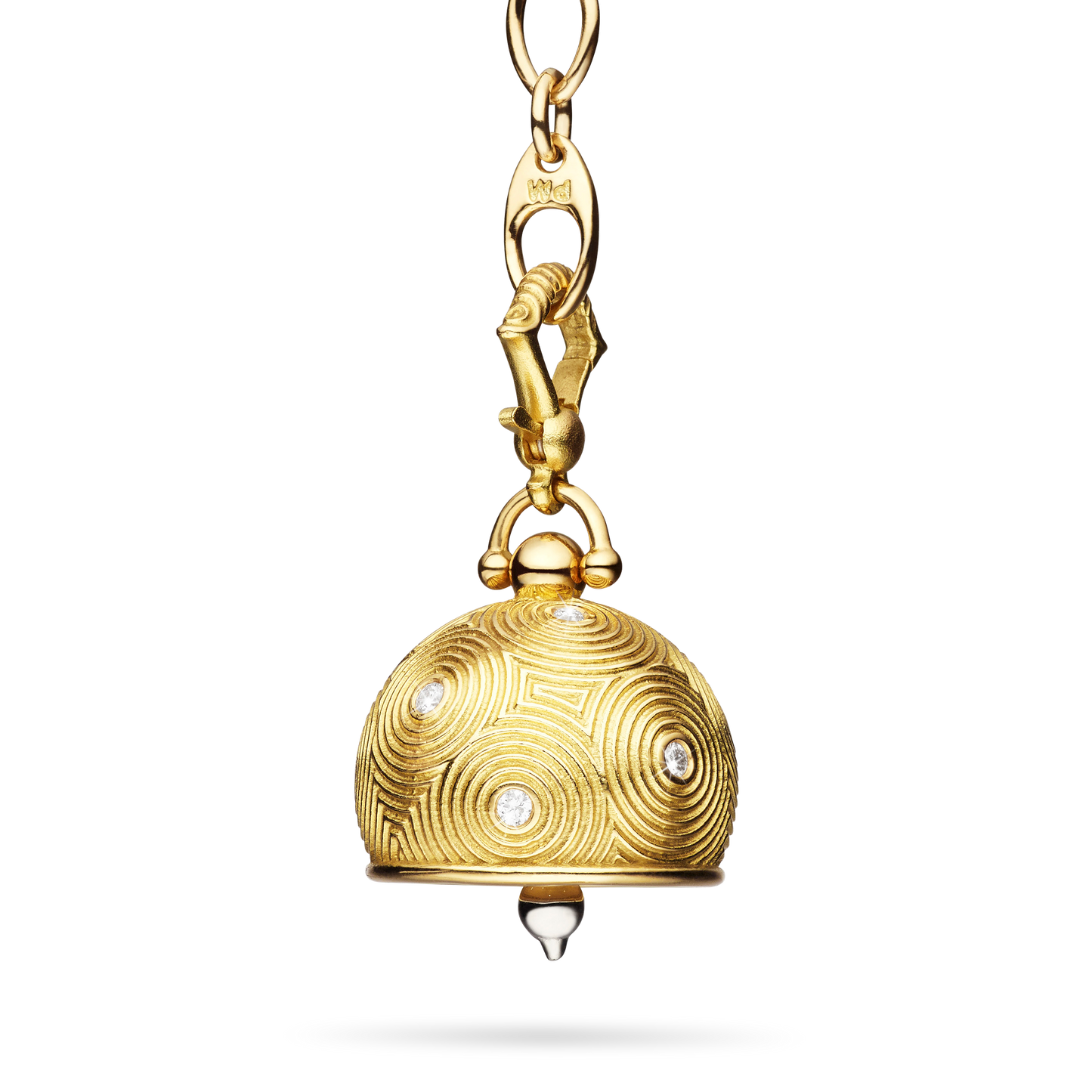 Droplet Meditation Bell With Diamonds