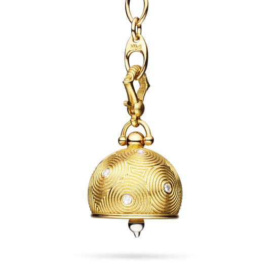 Droplet Meditation Bell With Diamonds