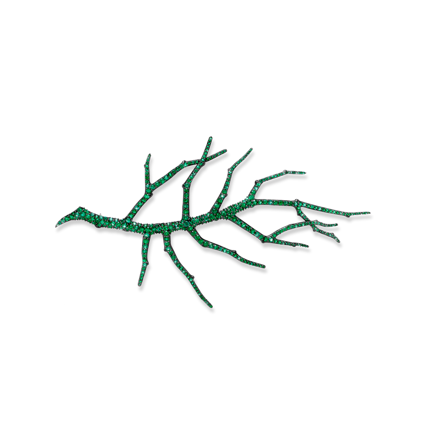 Emerald Arboreal Brooch