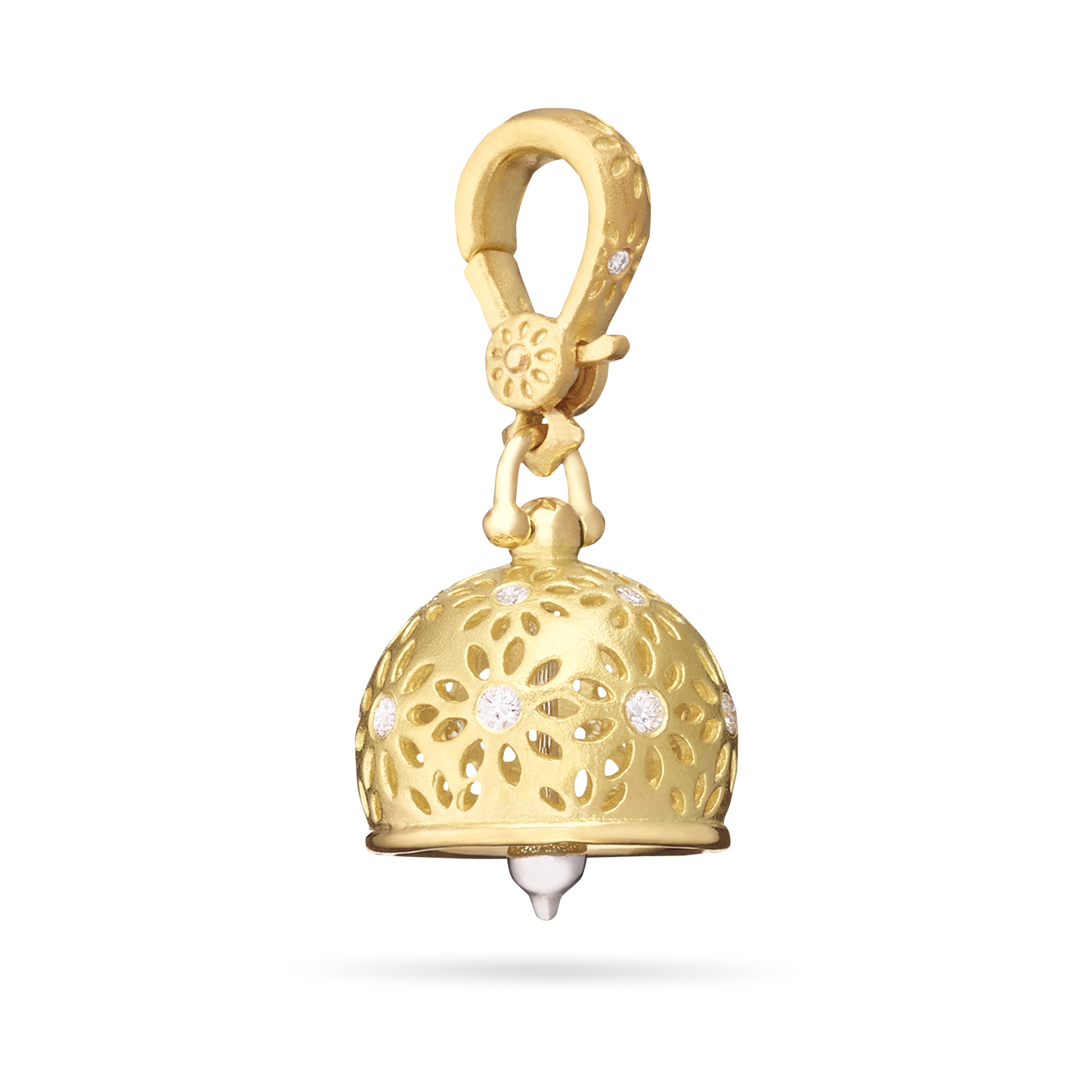 Eyelet Meditation Bell With Diamonds