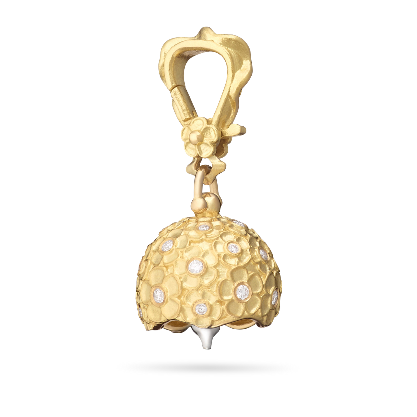 Hydrangea Meditation Bell With Diamonds