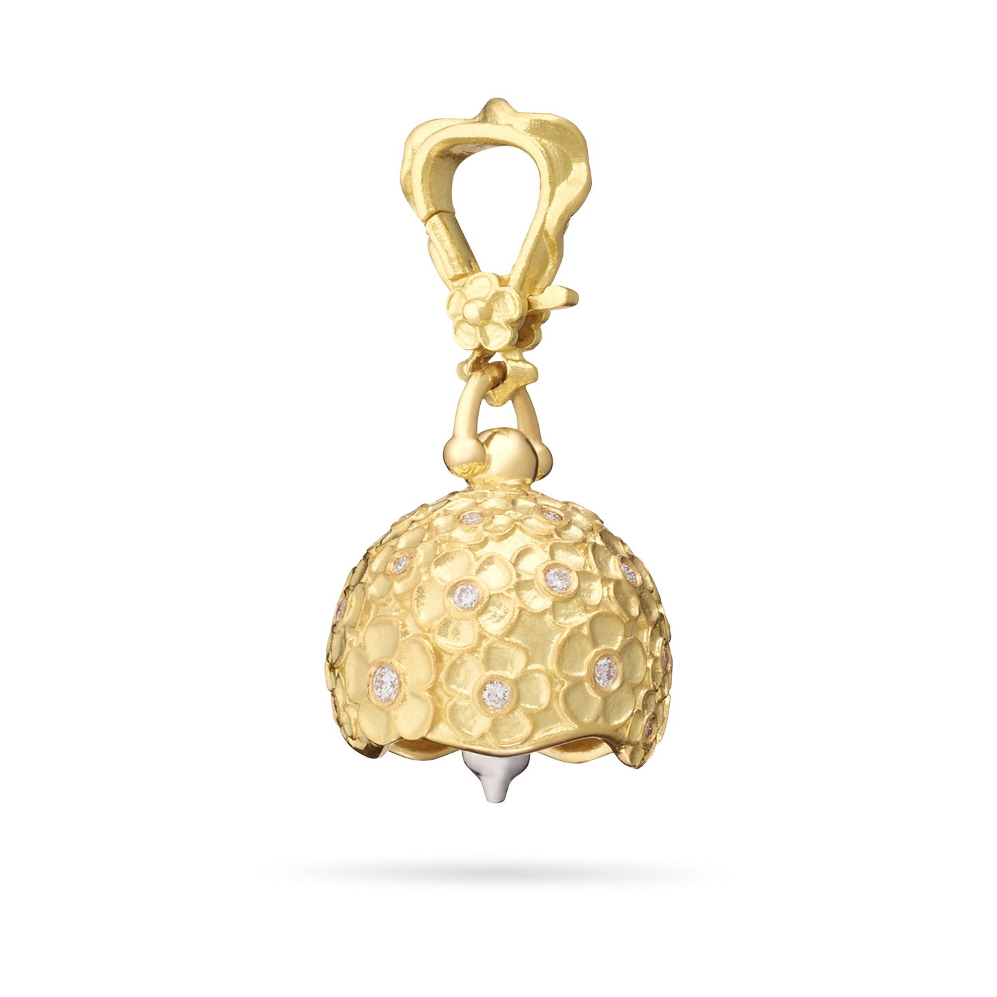 Hydrangea Meditation Bell With Diamonds