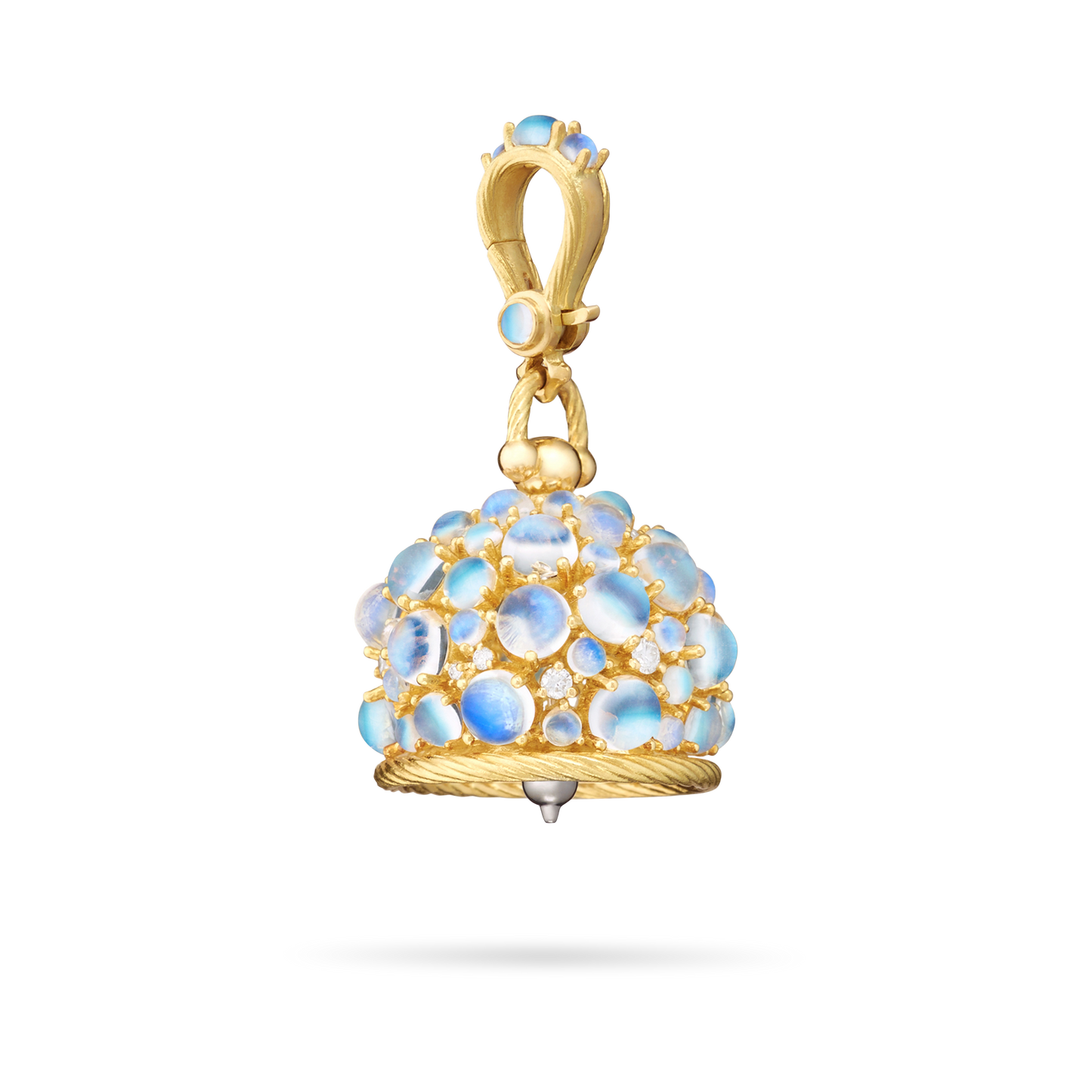 Moonstone Meditation Bell With Diamonds