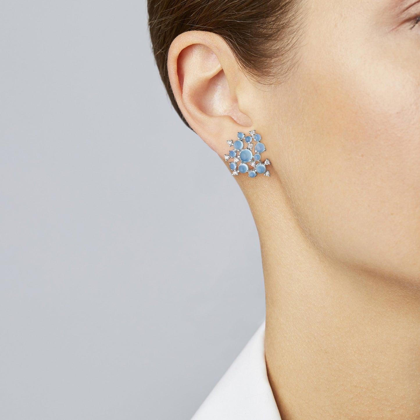 Small Bubble Cluster Clip Earrings