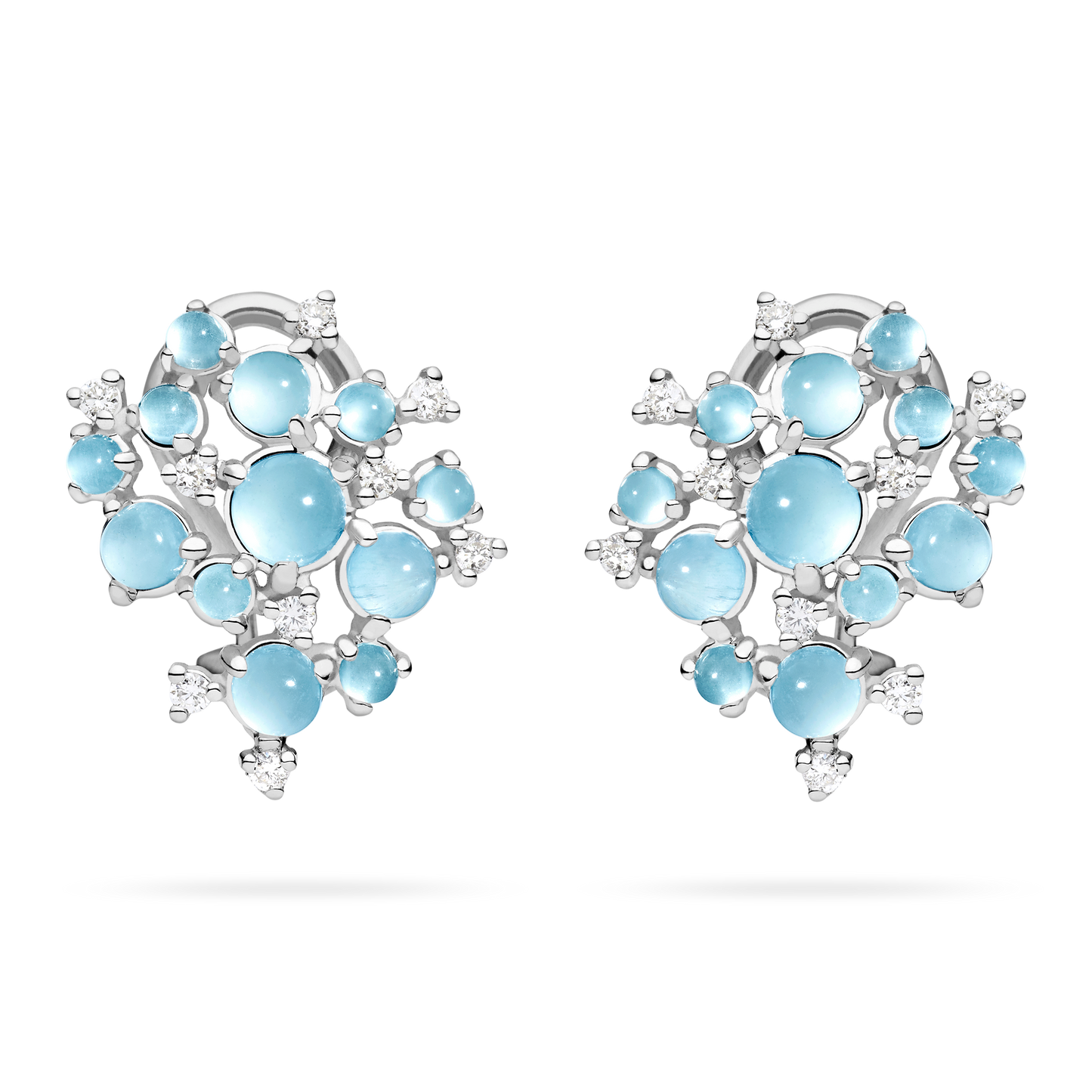 Small Bubble Cluster Clip Earrings