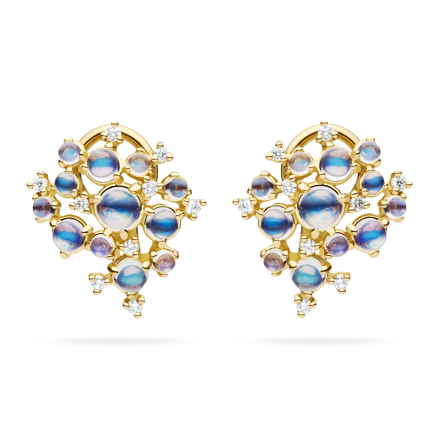 Small Bubble Cluster Clip Earrings