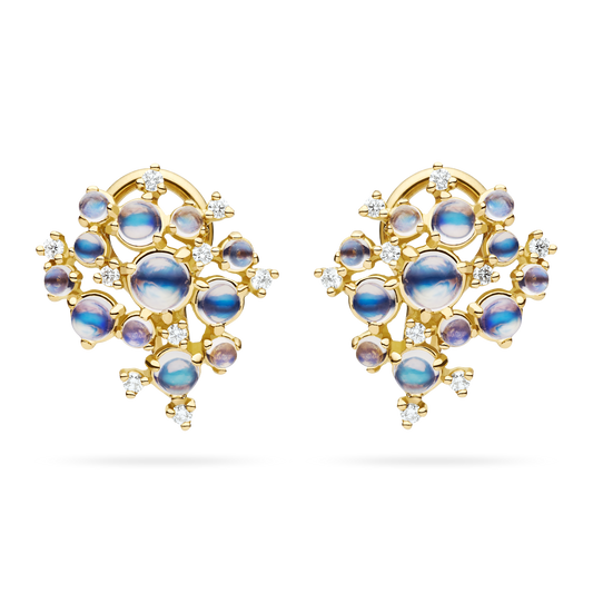Small Bubble Cluster Clip Earrings