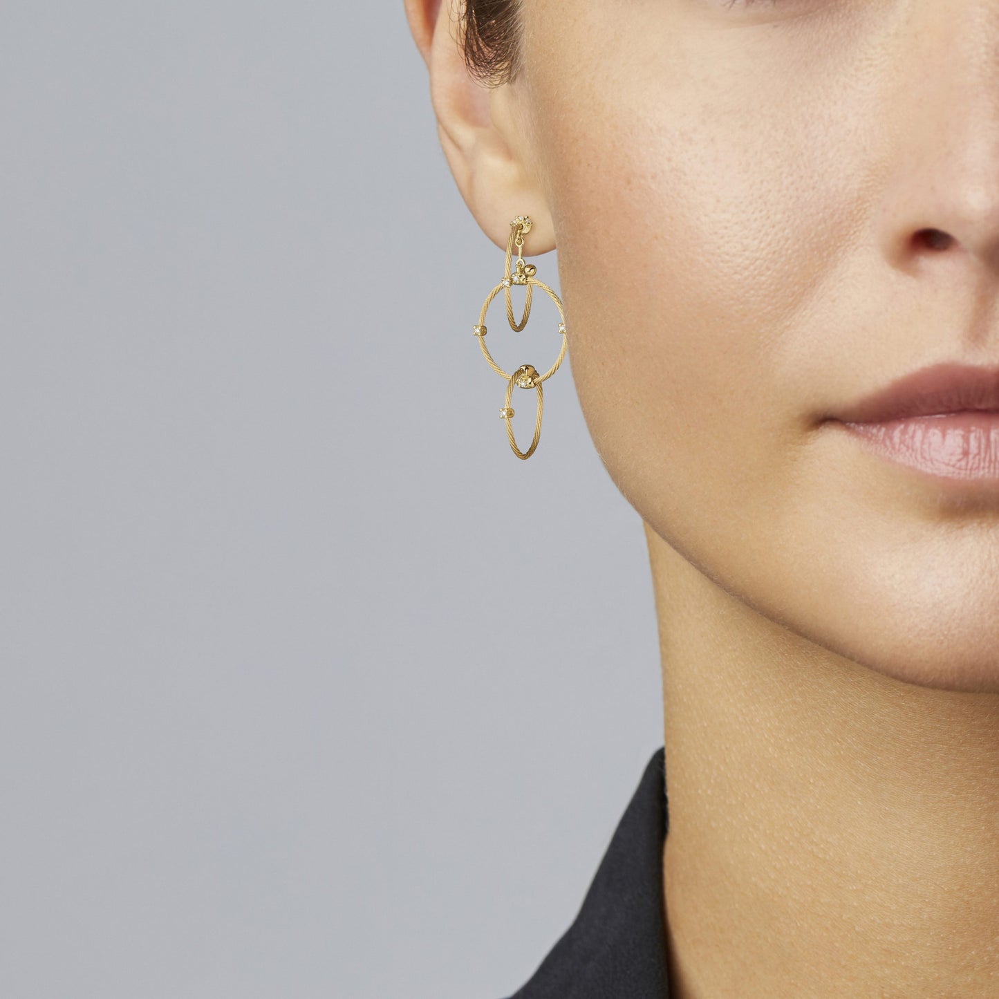 Triple Unity Rain Chain Earrings