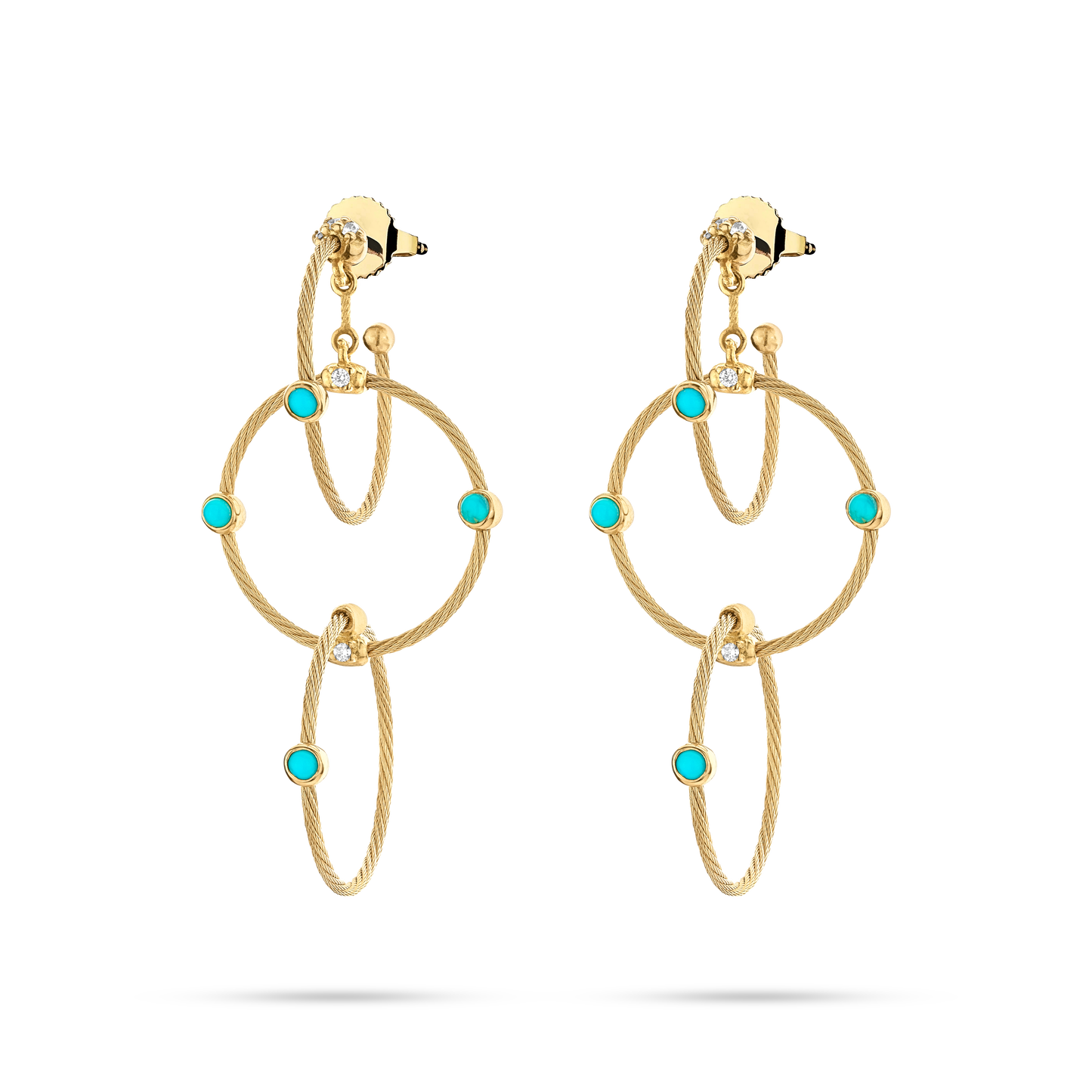 Triple Unity Rain Chain Earrings