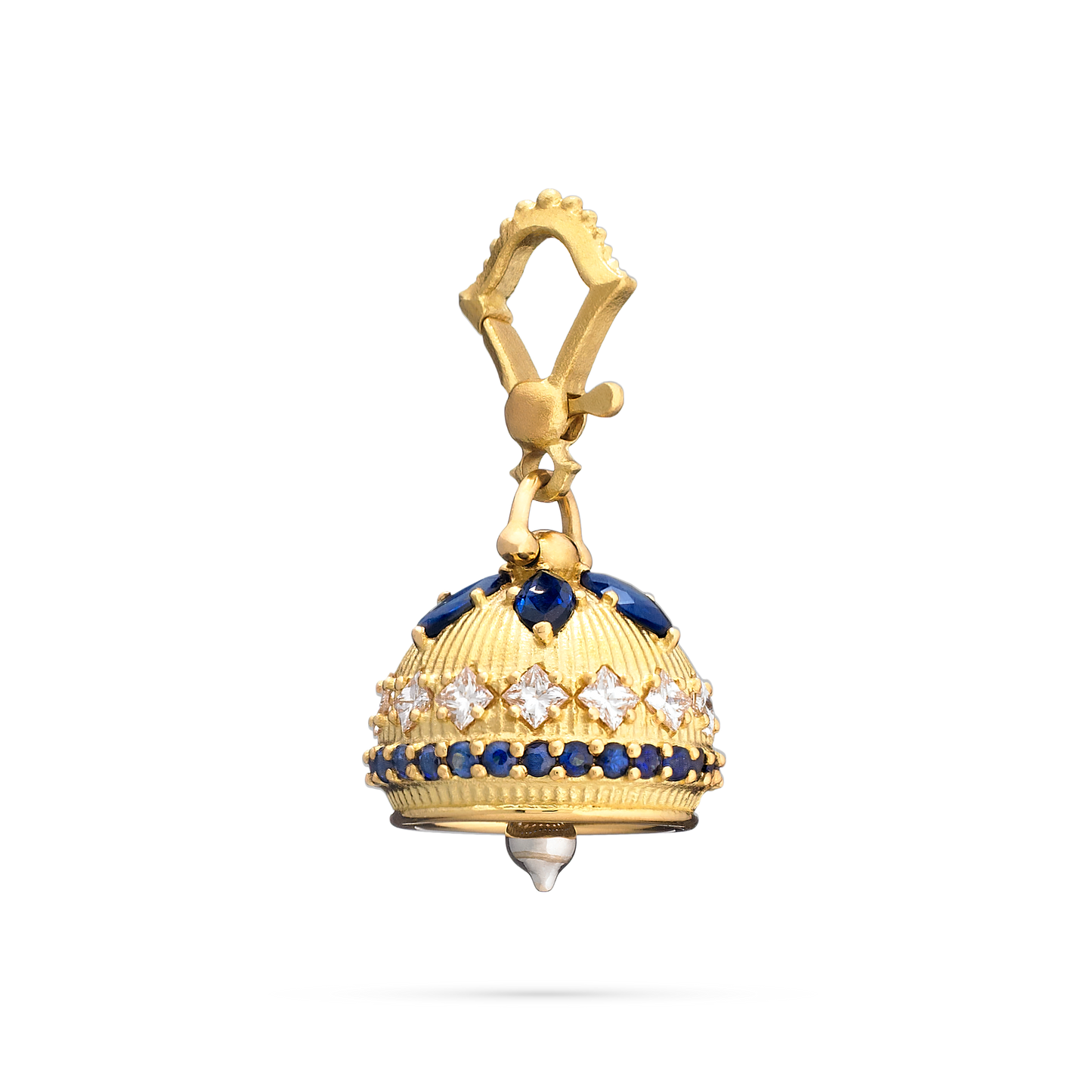 Meditation Bell With Diamonds & Sapphires