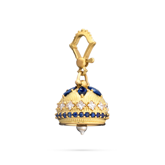 Meditation Bell With Diamonds & Sapphires