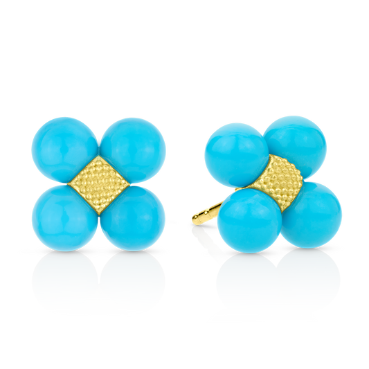 Turquoise Sequence Stud Earrings