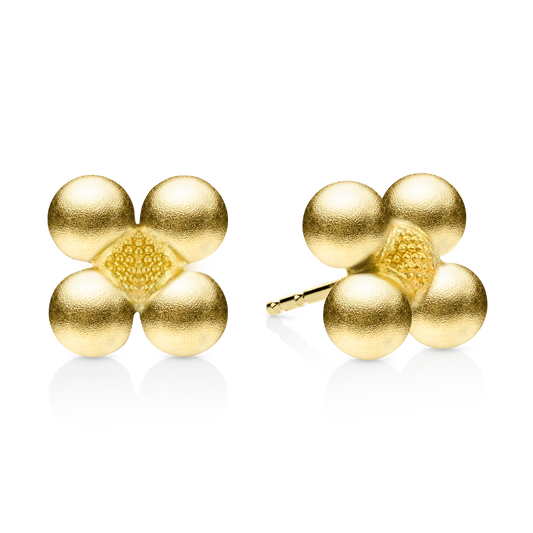 Golden Sequence Stud Earrings