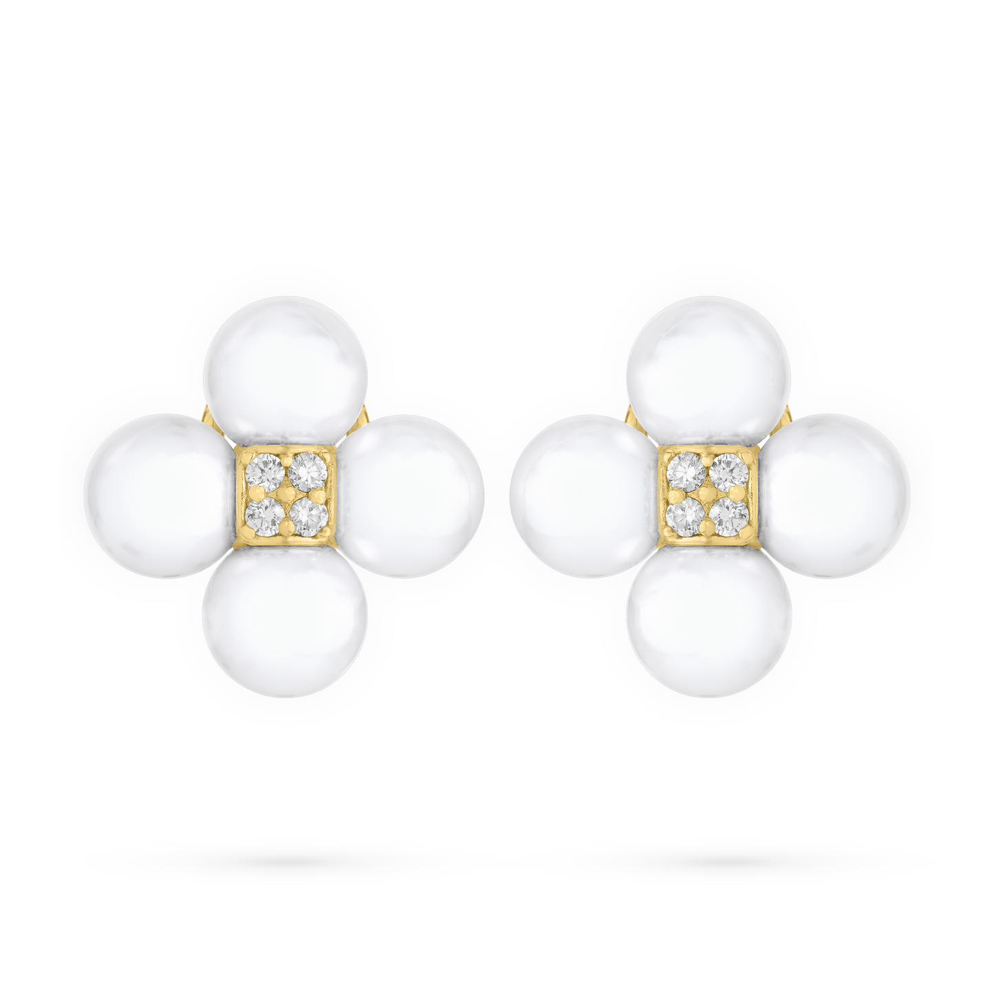 Pearl Sequence Clip Earrings