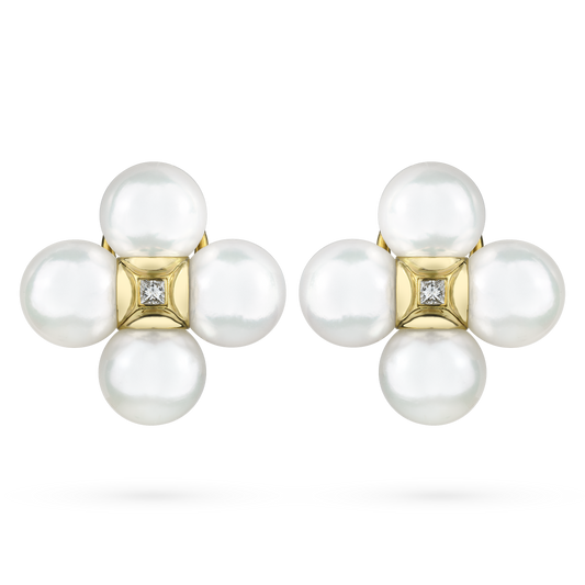 XL Pearl Sequence Clip Earrings