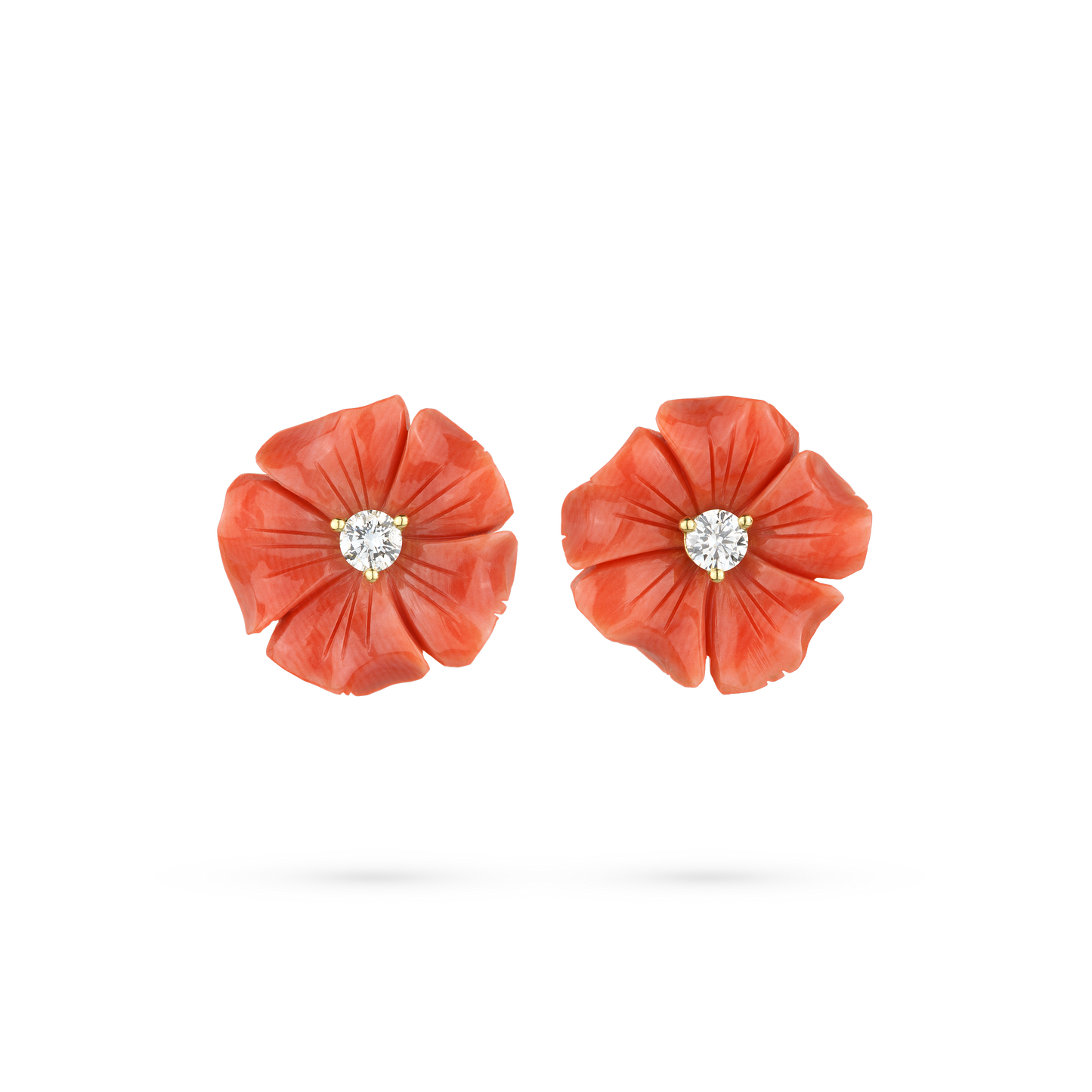 Coral Posy Stud Earrings