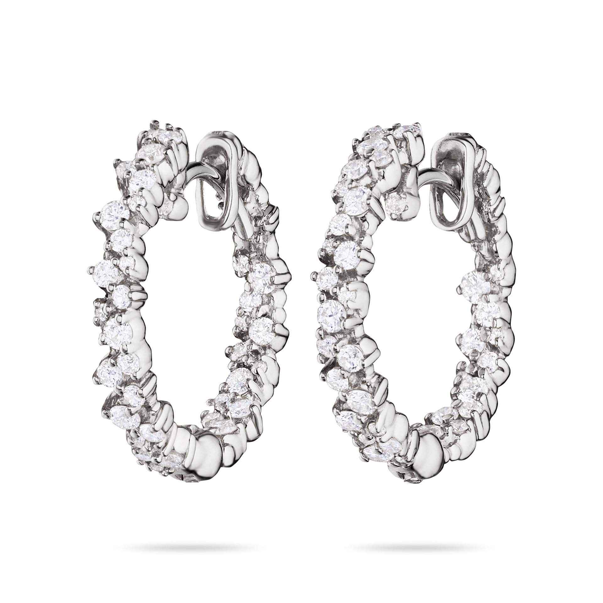 ●JUDY AND PAUL● Diana Small Ribbon Circle Piercing Judith Ripka 5ctw Round Pink Bella Luce Diamond Simulant