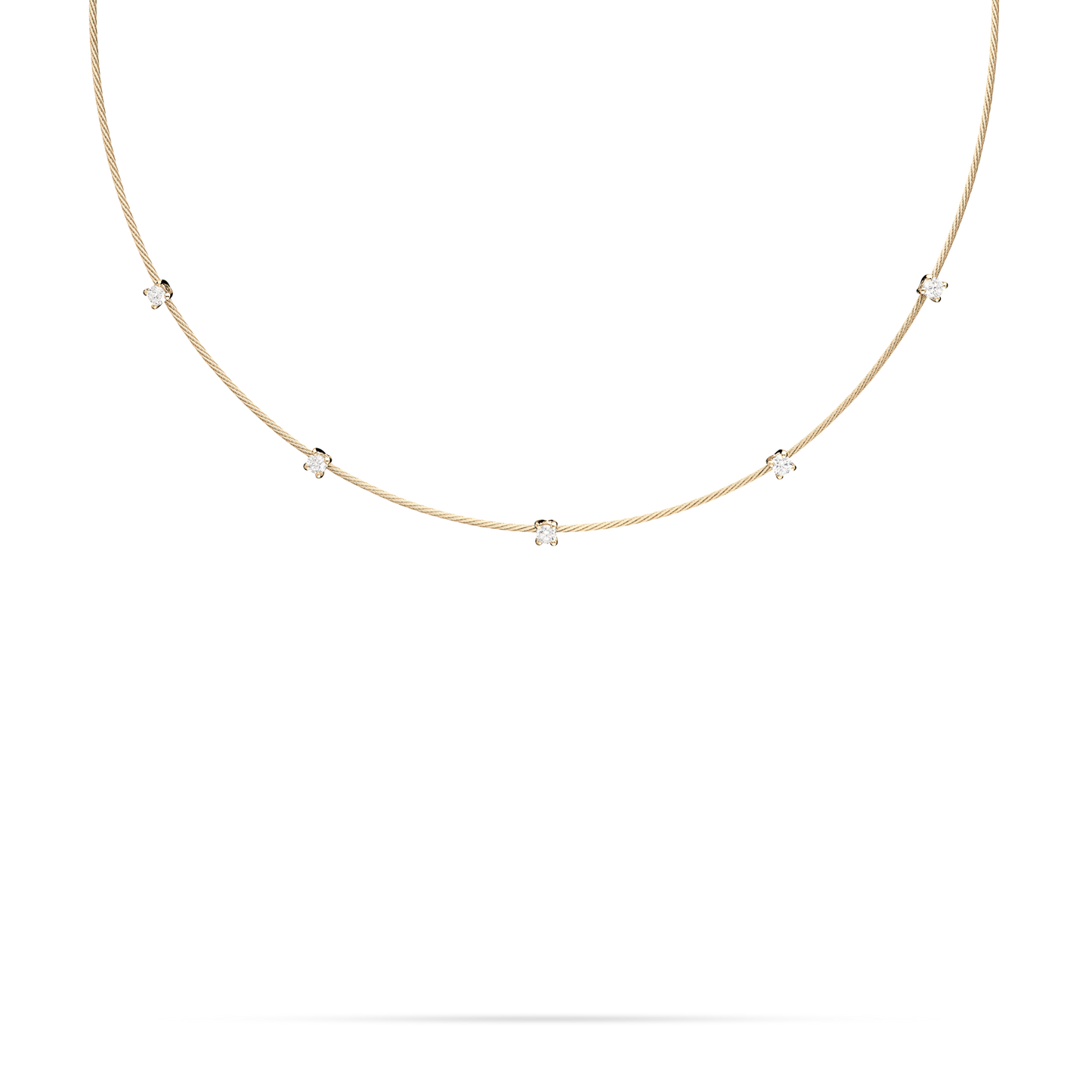 Single Unity Necklace With 5 Diamonds