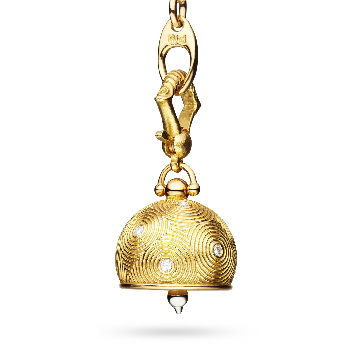 Droplet Meditation Bell With Diamonds
